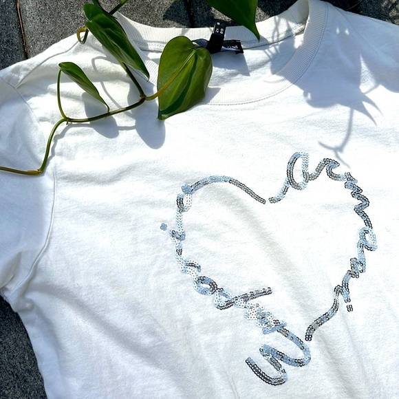 Emporio Armani Tops - ❄️ Emporio Armani Sequined White Top ❄️